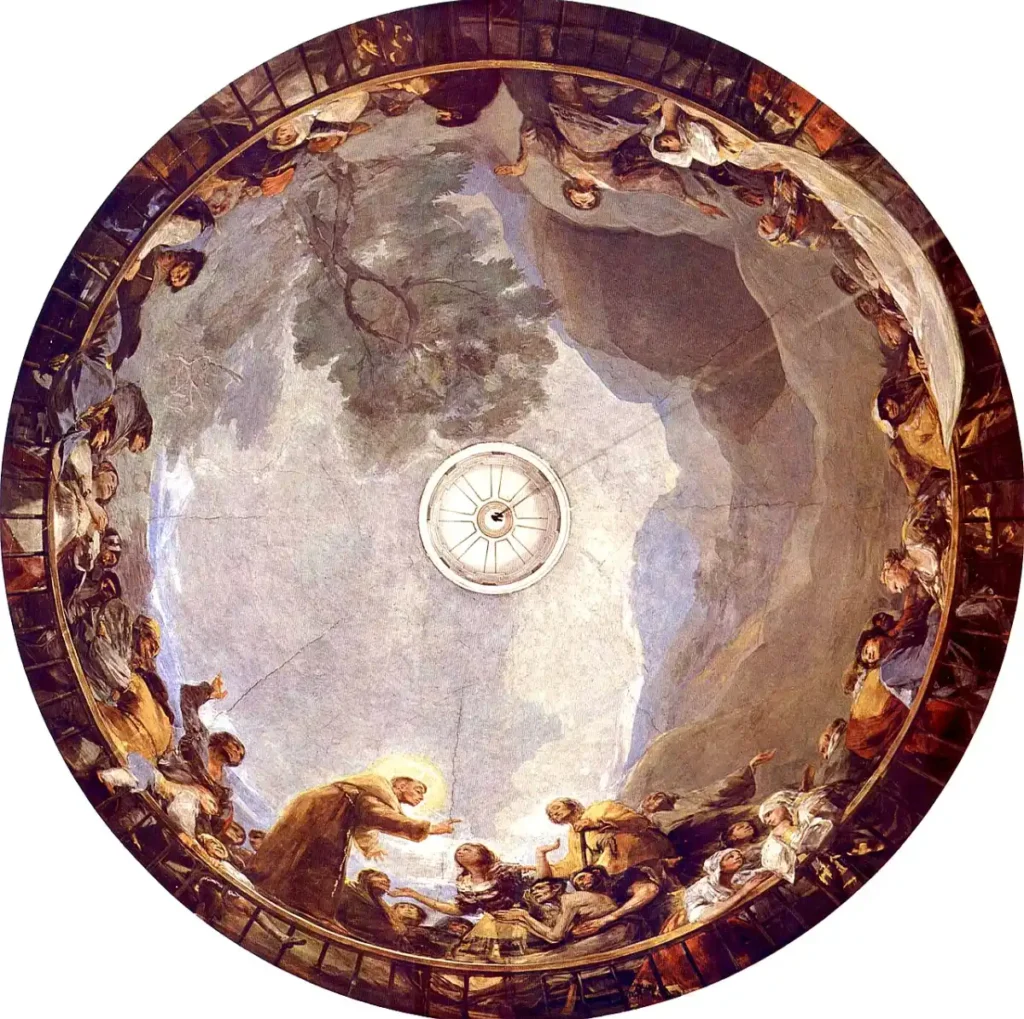 Cúpula de la ermita de San Antonio de la Florida en Madrid, frescos de Goya
