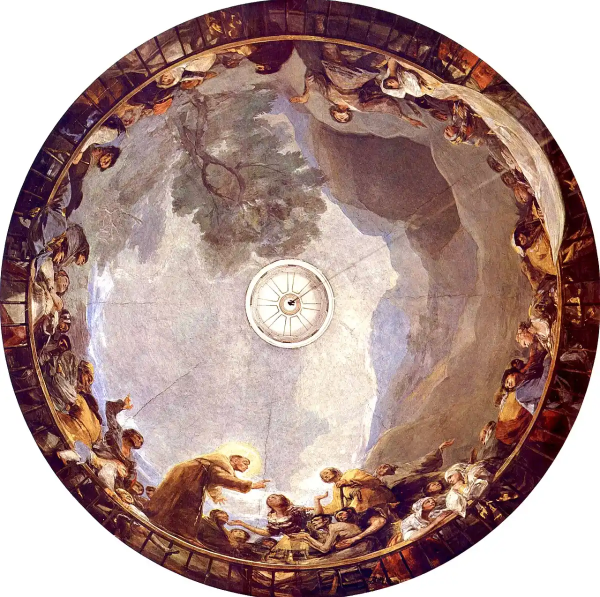 Cúpula de la ermita de San Antonio de la Florida en Madrid, frescos de Goya