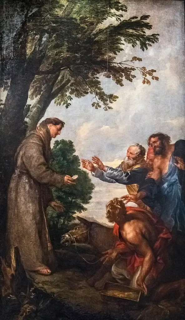 El milagro de la mula que se arrodilla ante la Eucaristía, de Antoon van Dyck