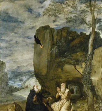 San Antonio Abad y San Pablo ermitaño, cuadro de Velázquez en el Museo del Prado