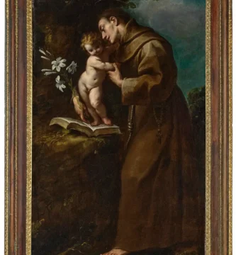 San Antonio de Padua con el Niño Jesús sobre un libro, de Carlo Francesco Nuvolone