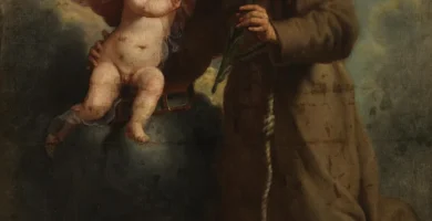 San Antonio de Padua con el Niño Jesús y el lirio, cuadro de Gaspar de Crayer