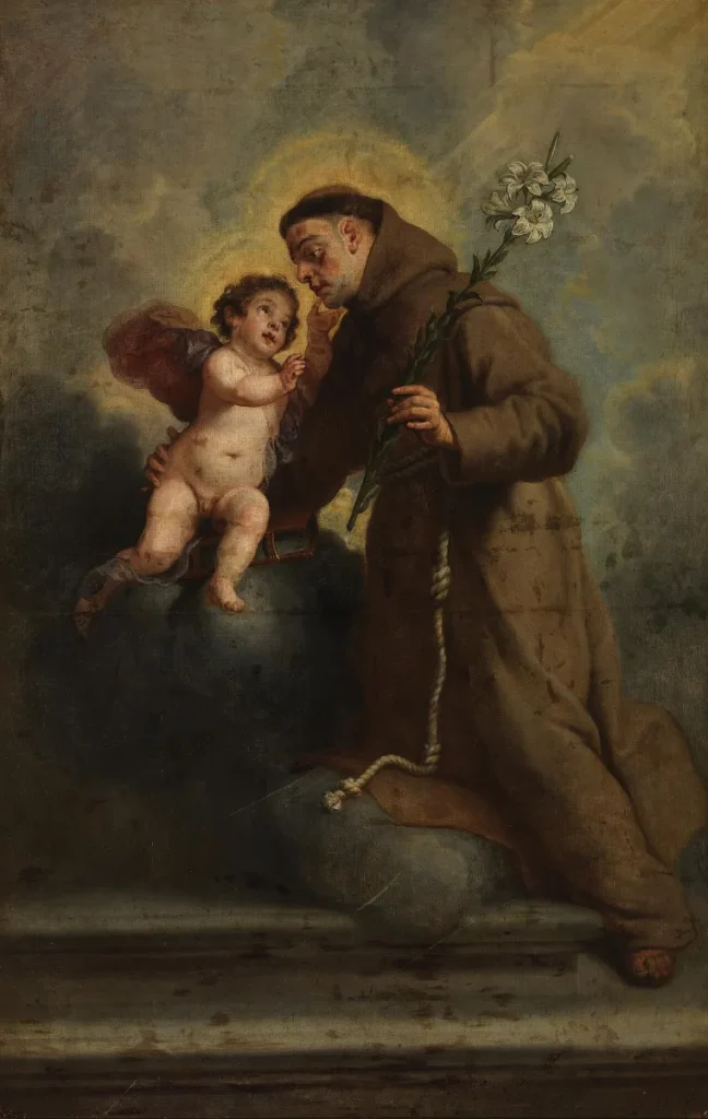 San Antonio de Padua con el Niño Jesús y el lirio, cuadro de Gaspar de Crayer