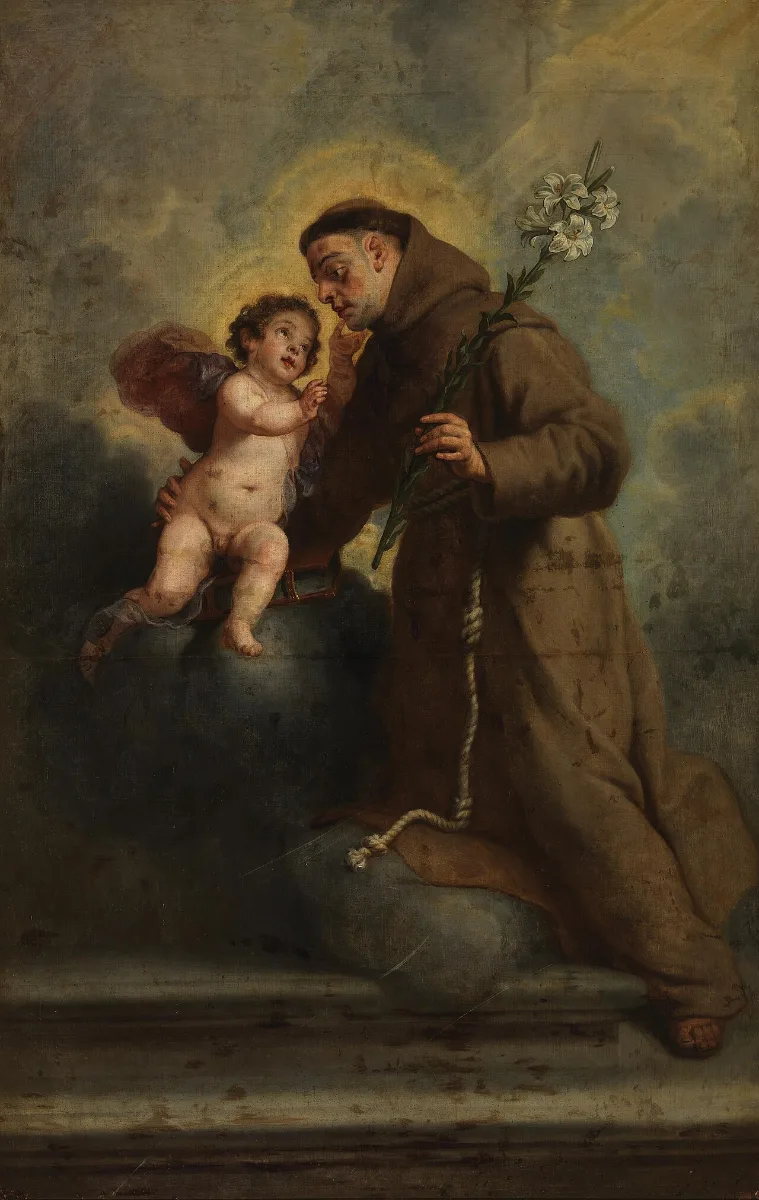 San Antonio de Padua con el Niño Jesús y el lirio, cuadro de Gaspar de Crayer